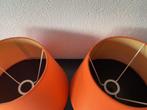 Oranje lampenkappen (2 stuks), Huis en Inrichting, Minder dan 25 cm, Rond, Ophalen