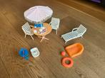 Barbie Tuinset Zwembad + Accessoires, Ophalen of Verzenden, Gebruikt, Barbie