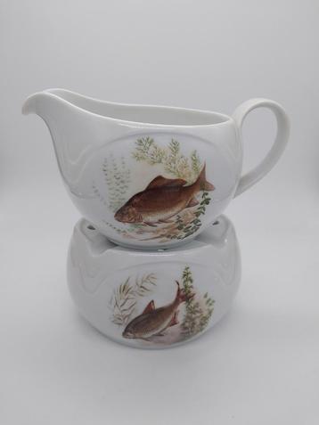 Vintage Royal Schwabap Sauskom & Warmhouder - Vis Design beschikbaar voor biedingen