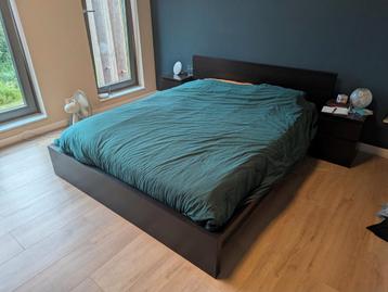 Malm IKEA bedframe 160x200cm incl lattenbodems (en matras)
