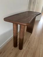 Designer sidetable – Mangohout – Bruin/Zwart – 113 cm, Ophalen, Zo goed als nieuw