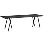 Hay loop stand eettafel, zwart, metale poten, Huis en Inrichting, Ophalen, Design, 200 cm of meer, 50 tot 100 cm