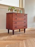 Vintage ladekast teak jout karen 50/60/70, Huis en Inrichting, Kasten | Ladekasten, Ophalen, Gebruikt, Vintage, 50 tot 100 cm