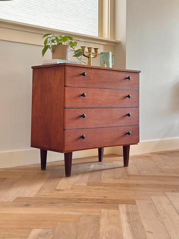 Vintage ladekast teak jout karen 50/60/70 beschikbaar voor biedingen