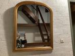 Antieke spiegel met gouden houten rand, Antiek en Kunst, Ophalen, Rechthoekig