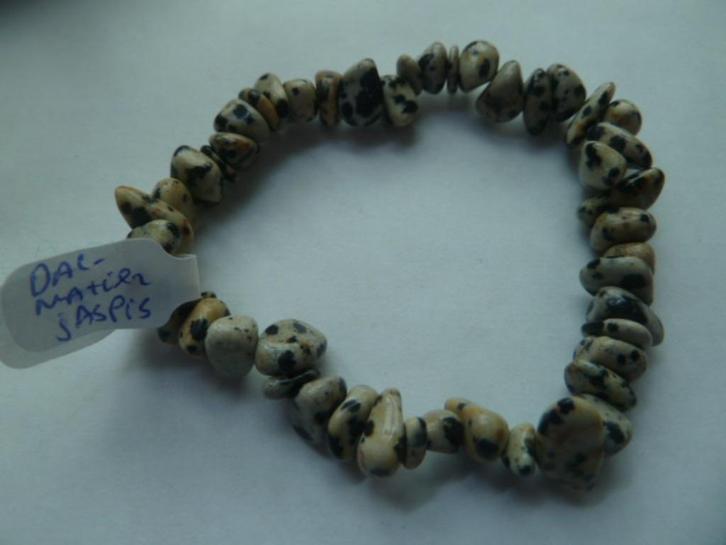Armband dalmatier jaspis, Sieraden, Tassen en Uiterlijk, Edelstenen, Nieuw, Ophalen of Verzenden