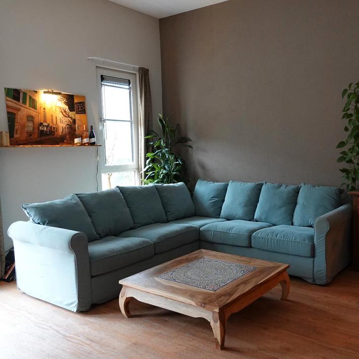 Een hele mooie 4-zits Hoekbank Ikea Ektrop, Huis en Inrichting, Banken | Complete zithoeken, Zo goed als nieuw, Stof, Ophalen