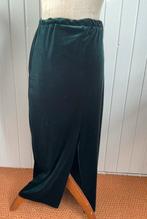 Lange fluwelen rok met split M, Kleding | Dames, Rokken, Ophalen of Verzenden, Zo goed als nieuw, Groen, Onder de knie