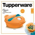 Tupperware Crystalwave bakje * bestek #850 ml, Nieuw, Oranje, Ophalen of Verzenden, Bak of Kom