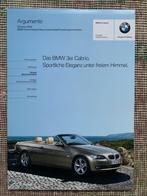 Product informatie brochure BMW 3-serie cabriolet E93 2006, Nieuw, Ophalen of Verzenden, BMW, BMW