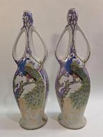 2 Colenbrander Vazen met Pauw - 40 cm, Ophalen of Verzenden