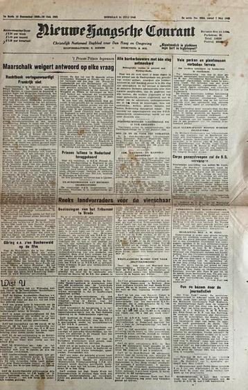 Nieuwe Haagsche Courant, 24 juli 1945 (Ook nog andere data) beschikbaar voor biedingen
