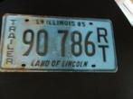 Kentekenplaat licenseplate Illinois 1985 USA, Verzamelen, Auto's, Gebruikt, Ophalen of Verzenden