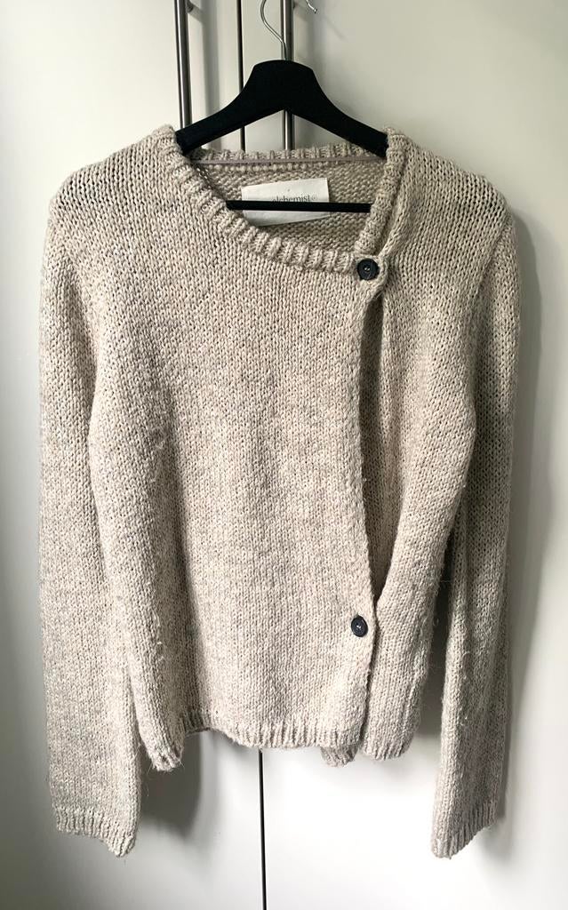 Alchemist Caroline Mewe wollen grijs vest maat L, Kleding | Dames, Ophalen of Verzenden, Zo goed als nieuw, Maat 38/40 (M), Grijs