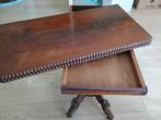 Antieke kaart tafel mahoniehout met draaibaar te openen blad, Antiek en Kunst, Ophalen