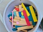 Platte bouwblokken hema (lijkt op Kapla), Kinderen en Baby's, Speelgoed | Houten speelgoed, Ophalen, Zo goed als nieuw, Overige typen