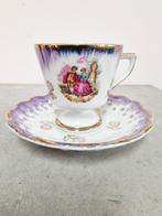 Vintage Theekop en Schotel met Romantisch Tafereel, Ophalen of Verzenden