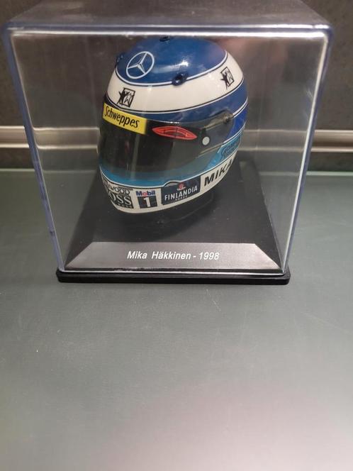 Mika Häkkinen 1998 Helm Schaalmodel, Verzamelen, Automerken, Motoren en Formule 1, Zo goed als nieuw, Formule 1, Ophalen of Verzenden