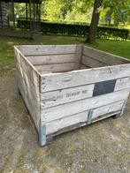 Houten krat op pallet 1,10 x 1,10, Doe-het-zelf en Verbouw, Kratten en Dozen, Ophalen, Gebruikt, 100 cm of meer, 60 cm of meer