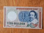10 Gulden Biljet 1953 - Hugo de Groot., Postzegels en Munten, Bankbiljetten | Nederland, Ophalen of Verzenden, 10 gulden, Los biljet