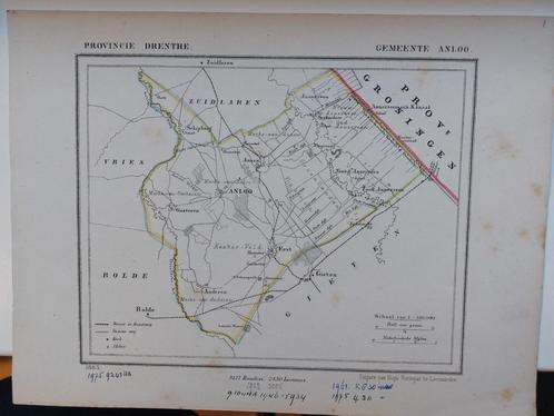 19 / Anloo - Anlo Drenthe - Litho van J. Kuyper uit 1865, Antiek en Kunst, Kunst | Litho's en Zeefdrukken, Ophalen of Verzenden