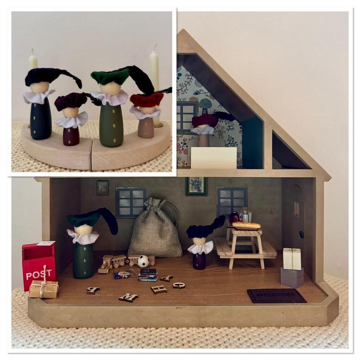 Pietenhuis / poppenhuis / Muizenhuis maileg / kersthuis, Kinderen en Baby's, Speelgoed | Poppenhuizen, Zo goed als nieuw, Poppenhuis