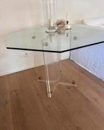 Vibatge glazen tafel van 450€ voor 250€, 200 cm of meer, Zo goed als nieuw, Rechthoekig, 50 tot 100 cm