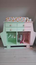 Poppencommode met aankleedkussen, Kinderen en Baby's, Kinderkamer | Commodes en Kasten, Gebruikt, Minder dan 75 cm, Minder dan 50 cm