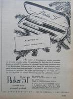 knipsel  PARKER  penneset     1953, Verzamelen, Pennenverzamelingen, Ophalen of Verzenden, Gebruikt, Vulpen, Parker