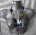 Manouk - ketting met koperen ballen en glaskralen, Sieraden, Tassen en Uiterlijk, Kettingen, Overige materialen, Verstelbaar, Nieuw