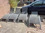 2x gevormde ligbedden antraciet, Tuin en Terras, Ophalen, Gebruikt, Aluminium