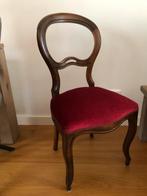 Vintage Stoel met Bordeaux Rode Bekleding, Ophalen