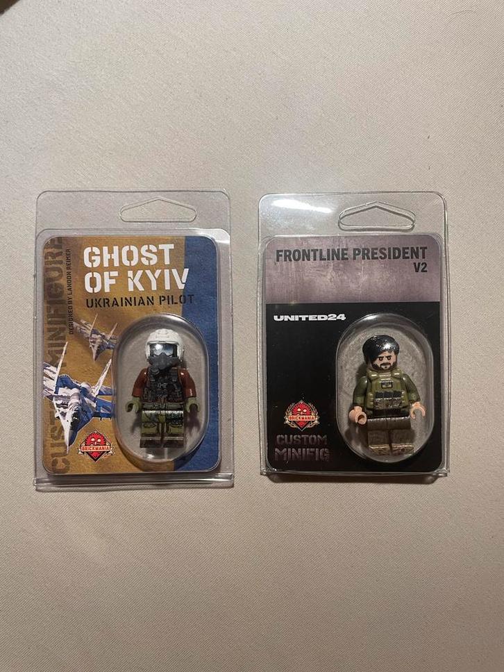 Brickmania Custom Minifiguren - Ghost of Kyiv & Zelensky, Kinderen en Baby's, Speelgoed | Duplo en Lego, Zo goed als nieuw, Lego