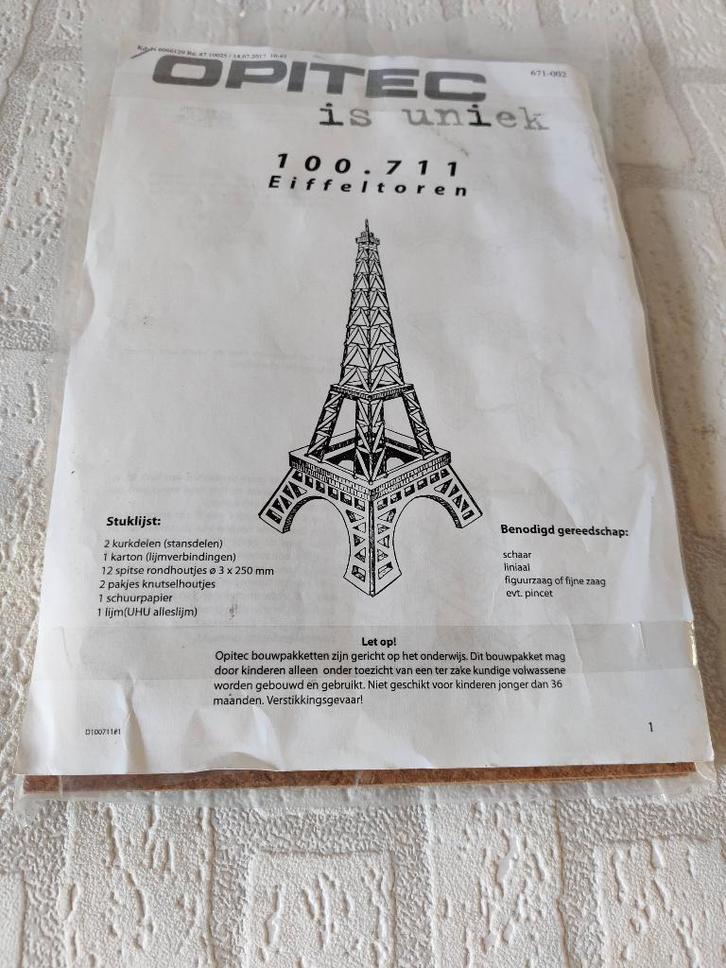 Opitec Easy-Line Eiffeltoren Schaalmodel, Hobby en Vrije tijd, Knutselen, Nieuw, Knutselwerk, Ophalen of Verzenden