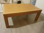Massief eiken salontafel., Ophalen, 100 tot 150 cm, 50 tot 100 cm, Zo goed als nieuw