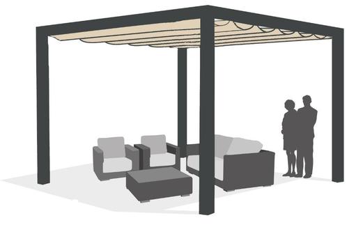 Aanbieding Aluminium Wall Pergola Nesling Optiva 319x319, Tuin en Terras, Overkappingen, Nieuw, Veranda, Ophalen of Verzenden