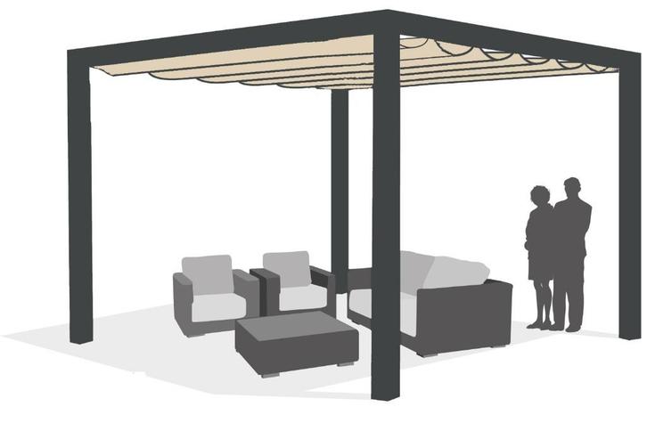 Aluminium Pergola Nesling Optiva 319x319, Tuin en Terras, Overkappingen, Nieuw, Tuinpaviljoen, Ophalen of Verzenden