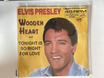 ELVIS PRESLEY: WOODEN HEART - TONIGHT IS RIGHT FOR LOVE VG+ beschikbaar voor biedingen