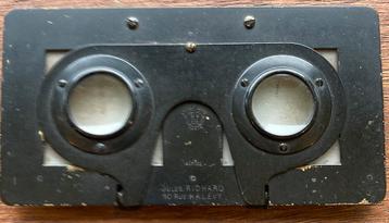 Zwart metalen opvouwbare STEREOKIJKER 1920-1930 beschikbaar voor biedingen