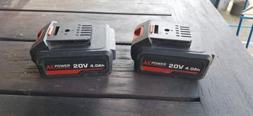 2 x  AX power accu 4.0Ah 20v beschikbaar voor biedingen