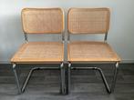 2 x Vintage design Cesca Breuer style webbing stoelen, Ophalen, Gebruikt, Twee, Riet of Rotan