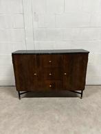 Wandkast Japandi Mangohout Marmer Dressoir, Ophalen of Verzenden, Zo goed als nieuw, X, Minder dan 100 cm