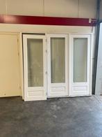 Te koop kozijn met loop deur met thermopane, 75 tot 150 cm, Deurkozijn, Ophalen of Verzenden, Zo goed als nieuw
