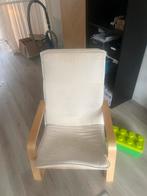 Ikea Wipstoel Wit met Eikenhout, Tuin en Terras, Ophalen, Gebruikt, Hout