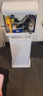 Mooie witte aquarium met kastje for sale, Dieren en Toebehoren, Vissen | Aquaria en Toebehoren, Ophalen, Gebruikt, Verlichting of Verwarming