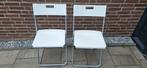€10,- 2 Ikea klap stoelen wit, Ophalen, Zo goed als nieuw, Wit, Twee