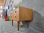 Mid Century Deens Design Eiken Ladenkast Vintage Lade Kast, Huis en Inrichting, Gebruikt, 3 of 4 laden, Eikenhout, Minder dan 100 cm