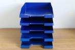 5 stuks bureau-opbergbakjes A4 blauw, Ophalen of Verzenden, Zo goed als nieuw