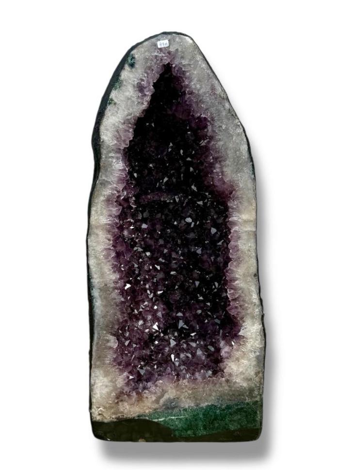 Donkere paarse Amethist Geode - NERGENS GOEDKOPER !!, Verzamelen, Mineralen en Fossielen, Mineraal, Ophalen
