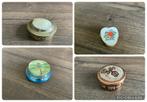 4 vintage pillendoosjes - zie omschrijving - € 20,00 (KWF), Antiek en Kunst, Curiosa en Brocante, Ophalen of Verzenden